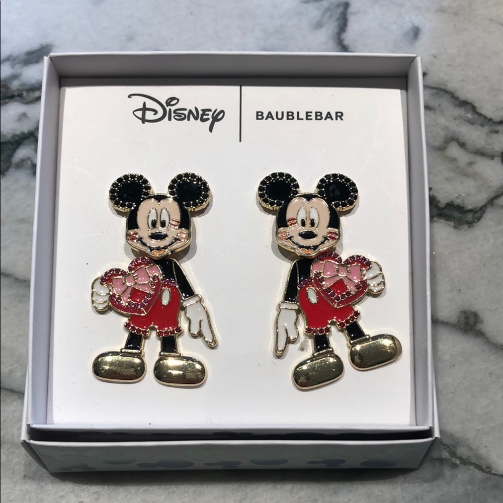 Disney nwt BaubleBar Mickey Mouse Earrings Valentine’s Day